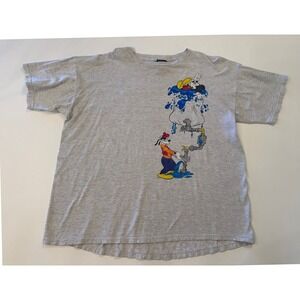 Vintage Disney Mickey Unlimited Goofy T Shirt XLarge Gray Cartoon Graphic T 926